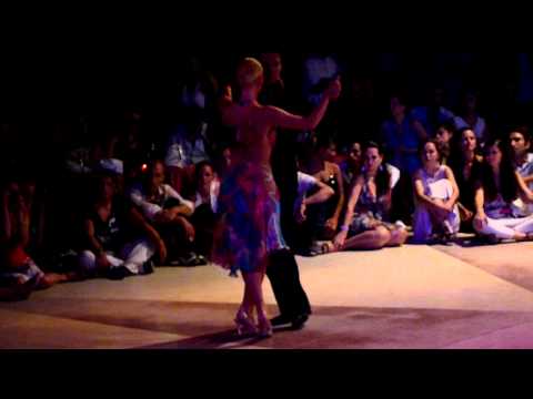  Sebastian Arce  and  Mariana Montes  are  dancing  to  the  tango  "  Mi Dolor  "