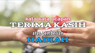 Download lagu Ucapan Terima Kasih atas Pemberian Hadiah mp3