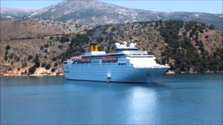 preview picture of video 'MSC ARMONIA COSTA CLASSICA Horns Argostoli Kefalonia Jun 13'