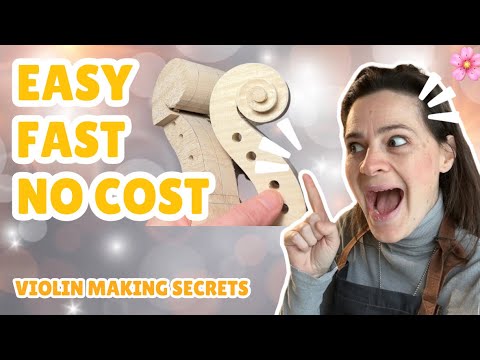 🎻🪄🤎 2 DIY tools to make carving a violin scroll easy! 🐦
