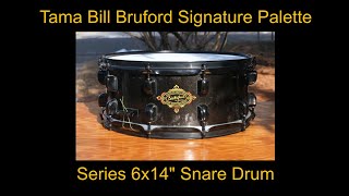 Video thumbnail for Tama Bill Bruford Signature Snare drum Maple/Birch Shell w/Black Metallic Sandblast Finish! by Cousins on Drums!