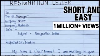 How to write a resignation letter#resignationletter #resignletter#regineletter #resignforcompany