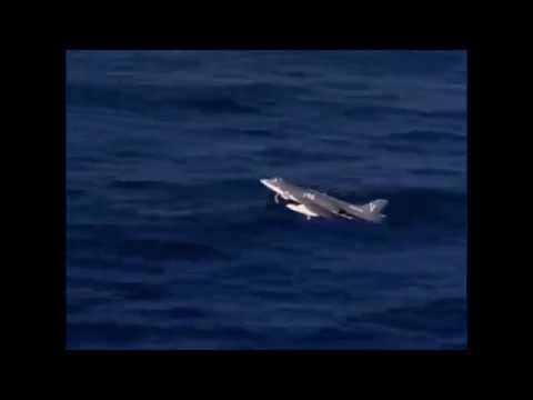 Royal Navy Supermarine Scimitar on HMS Hermes (R12)