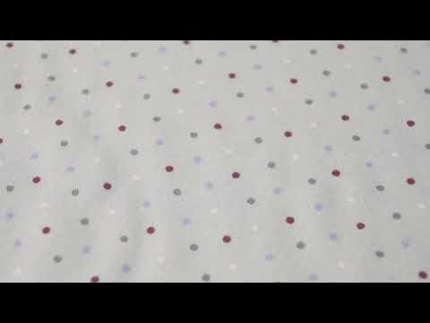 Baumwollstoff Popeline Punkte mint lila altgrün weiß 1,45m Breite