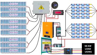 50kW Off-Grid Solar System Complete Wiring | Step-by-Step Installation