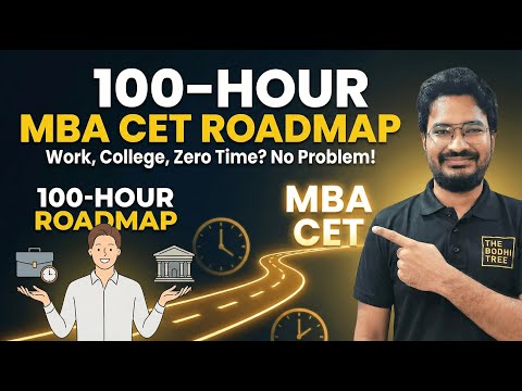 The 100-Hour Roadmap for MBA CET 2026 | How Busy Students Beat MBA CET | Shekhar Sir | JBIMS