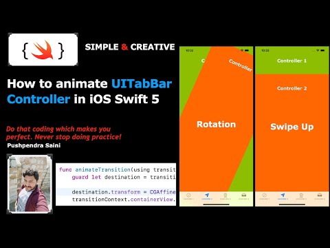How to animate UITabBarController in iOS With Swift 5