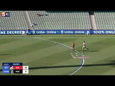 Rd 1 SANFL Snapshot - Adelaide's Riley Thilthorpe with nice goal assist