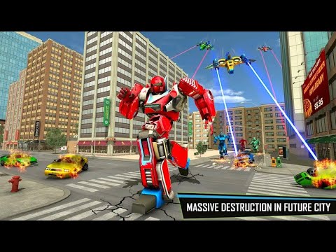 Flying cars Fight | Robot Transformation Game Air Robot Jet Transformation Game: Flying Car War Mode