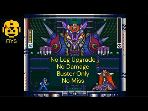 Mega Man X: Final Bosses: Velguarder, Sigma & Wolf Sigma:  No Boots, No Damage, Buster Only, No Miss