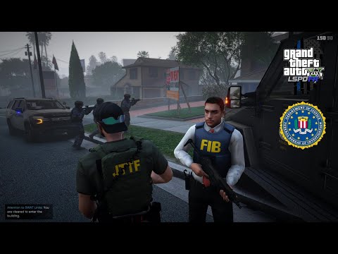 [NO COMMENTARY] GTA V LSPDFR | FBI Joint Terrorism Force, Barricaded suspect shootout..
