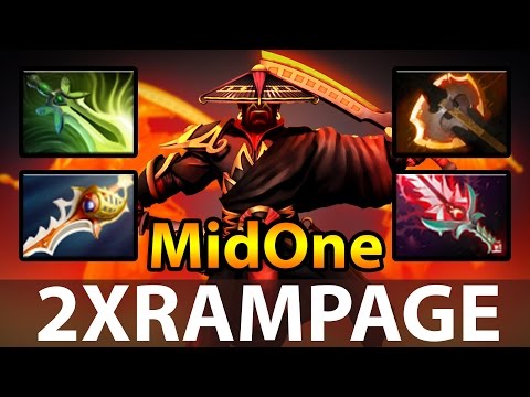 Dota 2 MidOne Ember Spirit 38 Kills 2x Rampage - Crazy Build