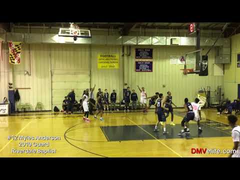 DMV Hoops: Riverdale Baptist 2019 Guard Myles Anderson Highlights [DMVelite.com]