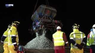 preview picture of video 'Kapotte treinwagon in Borne weggehaald'