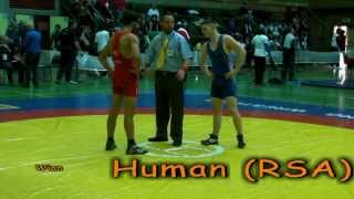 preview picture of video 'Greco-Roman Wrestling.74Kg - Wian Human(RSA) vs Hawthorn(Wal) - 2013 CommonWealth Championships'