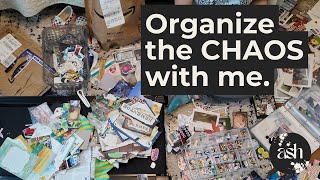 Chill vibez ✌️ Organize my dumpster 🔥 crafting floor with me!