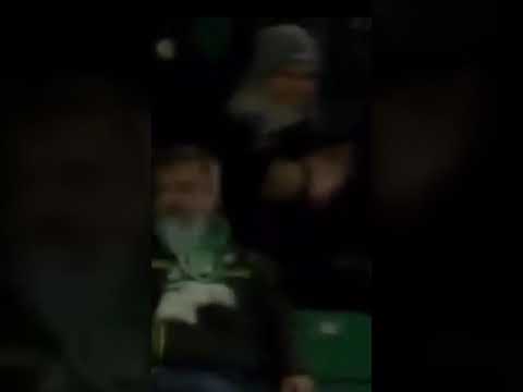 Wolfsburg fan reaction after Haaland does the pointing celebration towards him