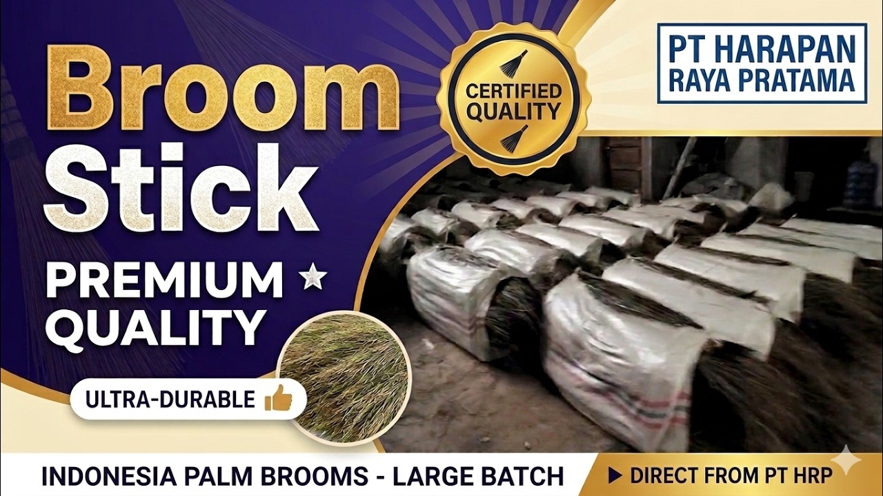 High-Quality Indonesian Palm Brooms: Direct Factory Floor View!