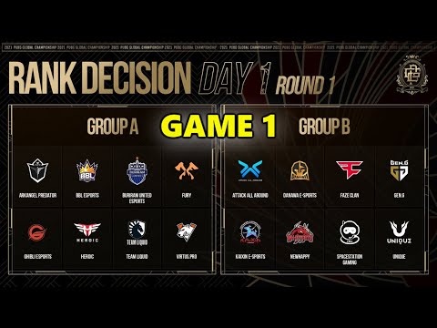PUBG GLOBAL CHAMPIONSHIP 2021 - RANK DECISION - GROUP A/B - GAME 1 - NEWHAPPY vs GEN.G