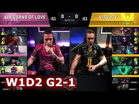 Unicorns of Love vs Vitality | Game 1 S7 EU LCS Summer 2017 Week 1 Day 2 | UOL vs VIT G1 W1D2