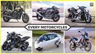 Different Types of Motorcycles (Cruisers, Sports, Adventure, Enclosed) | Explained