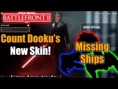 Star Wars Battlefront 2 Dooku's New Skin & Missing Ships