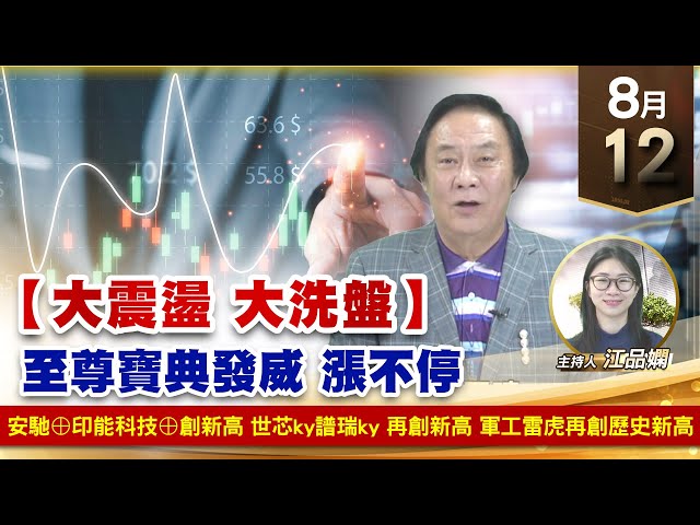 【財經至尊】王曈 0812《【大震盪 大洗盤】》安馳⊕印能科技⊕創新高，世芯ky譜瑞ky 再創新高，軍工雷虎再創歷史新高｜【波段獲利王】加入line@ king5588