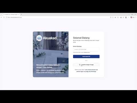 Cara Masuk Ke Dashboard AkuAkad