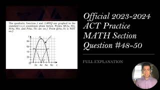 Official ACT Practice Exam Math Question #48-50 FULL EXPLANATION!