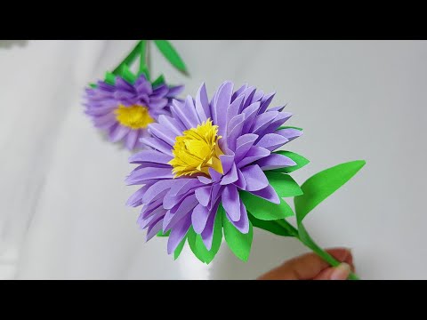 Aster flower  | How to make aster flowers from paper