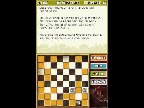 Professor Layton and The Diabolical Box Puzzle No. 150 The Knight's Tour 4