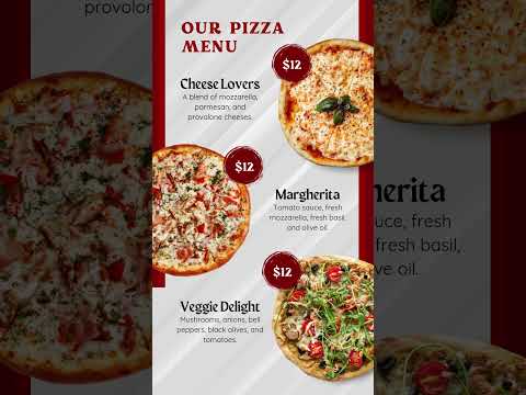 Pizza Perfection! Digital Menu Templates for Your Pizzeria#digitalmenu #restaurantmenu #foodmenu