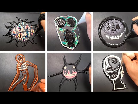 Making Roblox Doors Pancake art Challenge// Eyes, Ambush, Rush, Figure, Screech, Jack // FNF Music