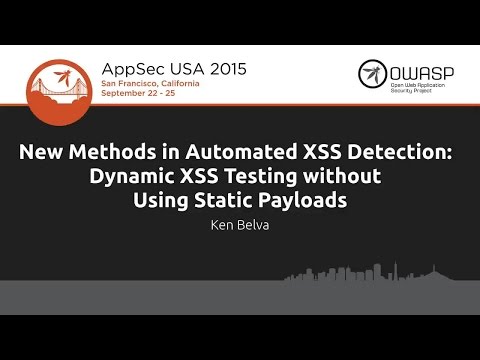 Image thumbnail for talk New Methods in Automated XSS Detection