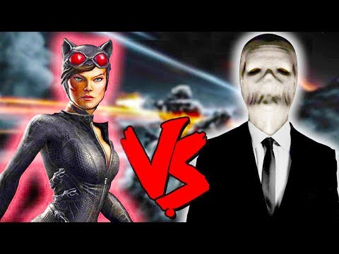 Catwoman Vs Slenderman Army - Epic Battle - Injustice 2 Costume Skin Mod