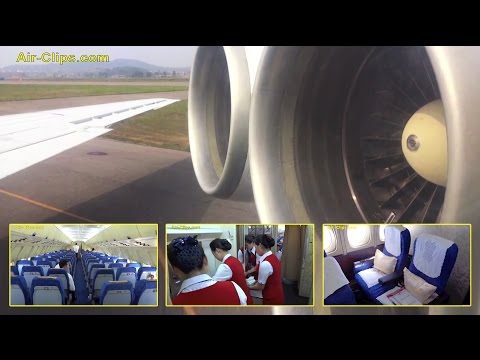 Air Koryo Ilyushin Il-62M FULL FLIGHT HD with all cabin and galley views!  By [AirClips]