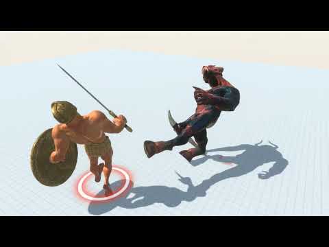 dance battle Achilles vs Kozarog the Demon | animal revolt battle simulation | arbs test