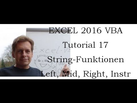 Excel Vba Tutorial 17 String Funktionen Instr