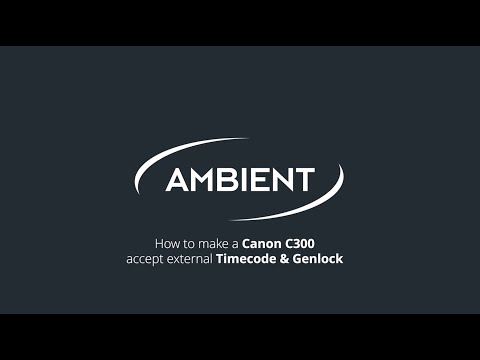 External Timecode & Genlock on Canon C300