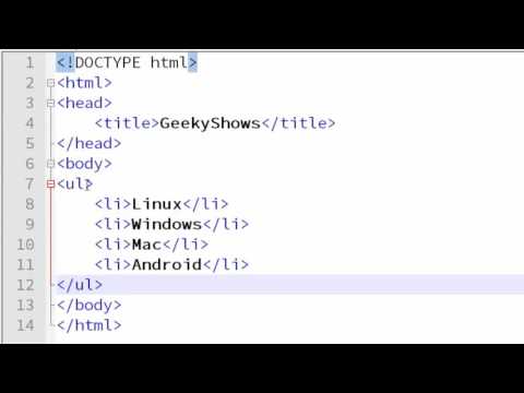 35 Unordered List in HTML Hindi