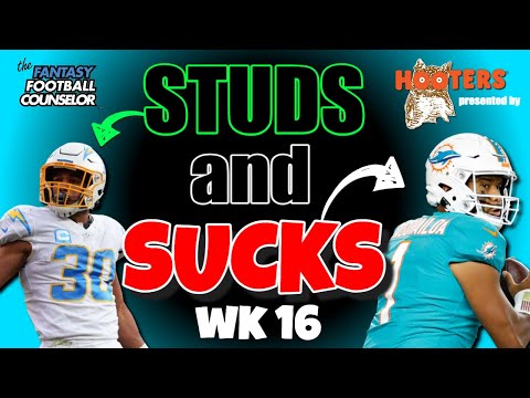 Fantasy Football Week 16  Studs and Sucks - Highlights and Recap