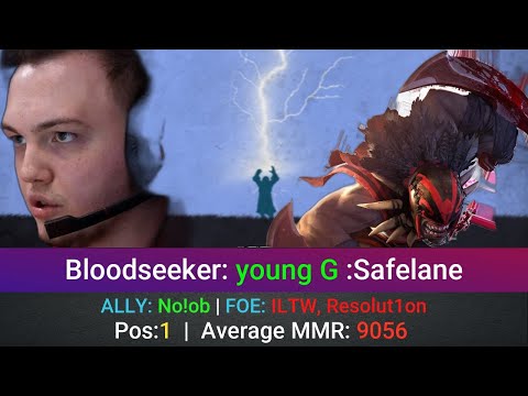 Bloodseeker Perspective by young G | @1440p | Safelane Pos:1 | ALLY: No!ob | FOE: ILTW, Resolut1on