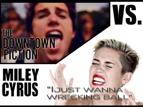 The Downtown Fiction vs. Miley Cyrus - "I Just Wanna Wrecking Ball" MASHUP Official Music Video