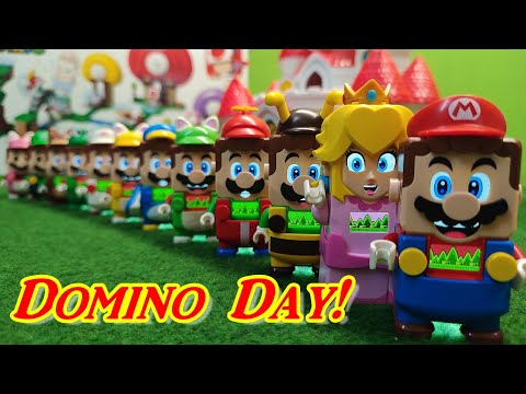 LEGO Peach LEGO Super Mario and LEGO Luigi Domino! With all Power UP´s + MOC and Zombi Character!