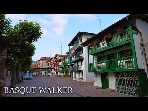 Hondarribia (Gipuzkoa) - Old town to the beach | Walking tour Basque Country 4K