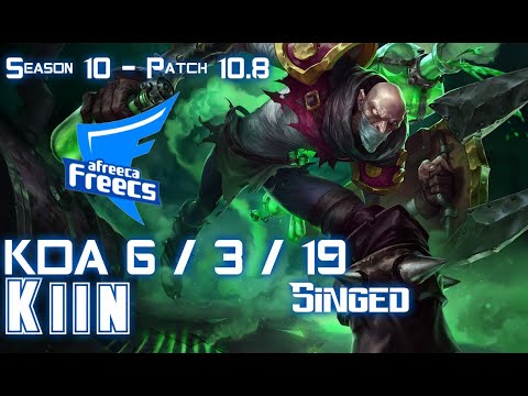 AFs Kiin SINGED vs MAOKAI Top - Patch 10.8 KR Ranked