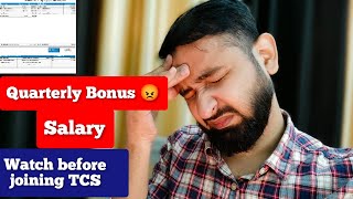 TCS Salary After 3 months experience 2022 | Quarterly Bonus | TCS Ninja Experience