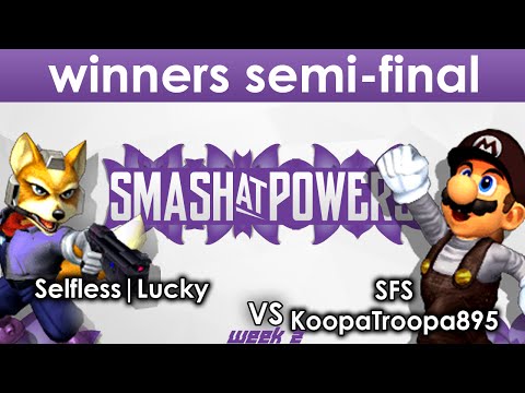 S@P9 #2 - Selfless | Lucky (Fox) Vs SFS | KoopaTroopa895 (Mario) SSBM Winners Semi-Final