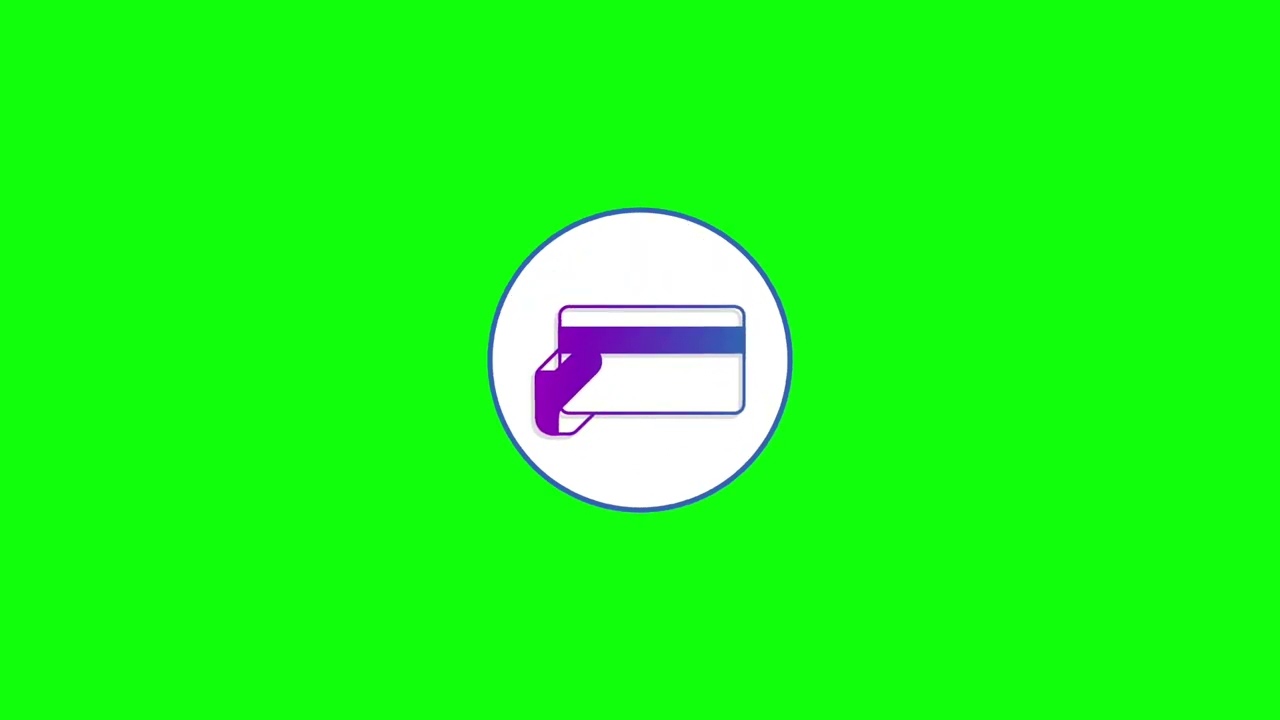 Green Screen Card Payment Icon | Animated Calendar Icon on Green Screen | Card Payment