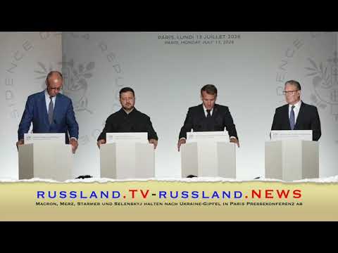 Macron, Merz, Starmer und Selenskyj halten nach Ukraine Gipfel in Paris Pressekonferenz ab